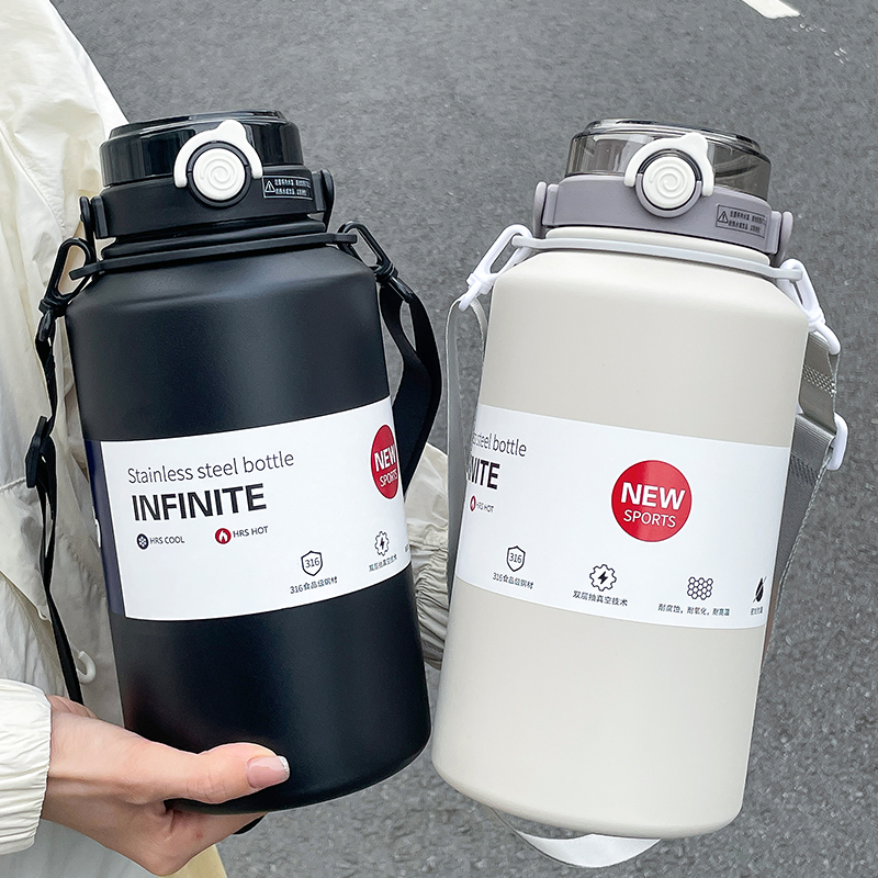800ml/2000ml 大容量ステンレス製断熱水差しハンドル付き