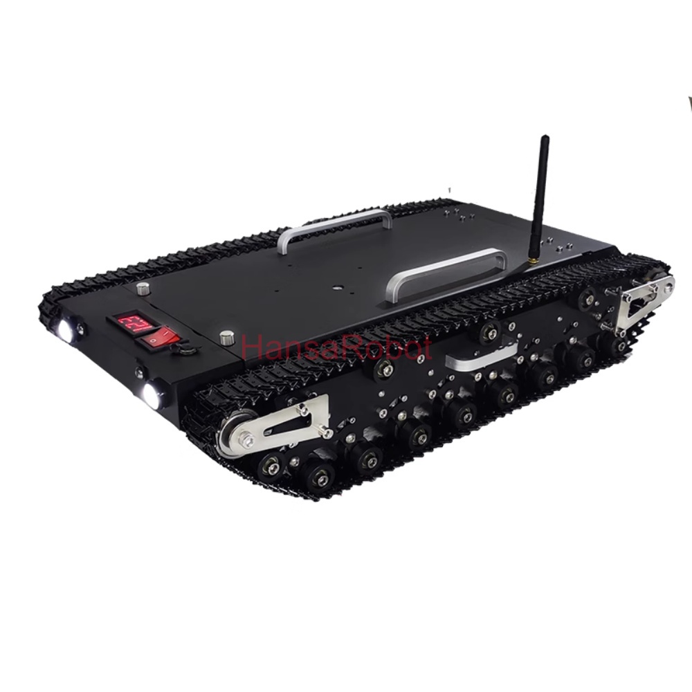 30 キロ負荷 2WD ステンレス鋼タンクシャーシ追跡ロボットオフロード障害物横断 RC スマートカーハイパワー DC モーター ROS