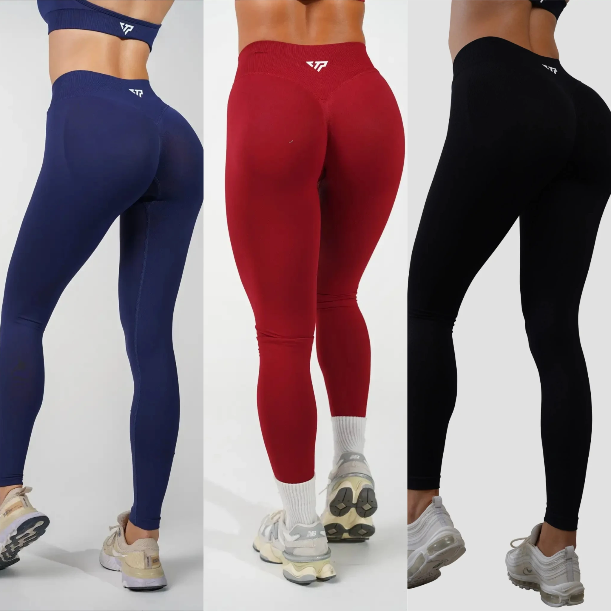 KEEP THAT PUMP リコイルレギンス フィットネス ジム ヨガ サイクリング シームレス レディース パンツ ヒップ プリーツ ハイウエスト タイト スクランチ バットパンツ