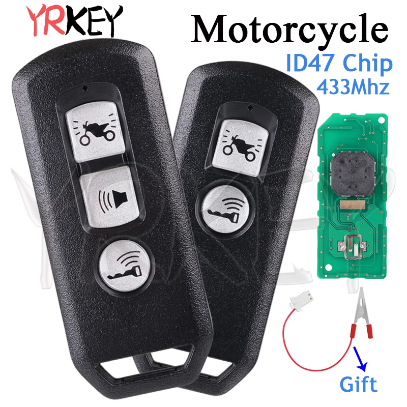スマート車のキーフォブ 433MHz ホンダオートバイ K01 K77 PCX150 K35V3 スクーター SH 150 ADV フォルツァ 750 300 125 2017 2018 2019 ID47 チップ
