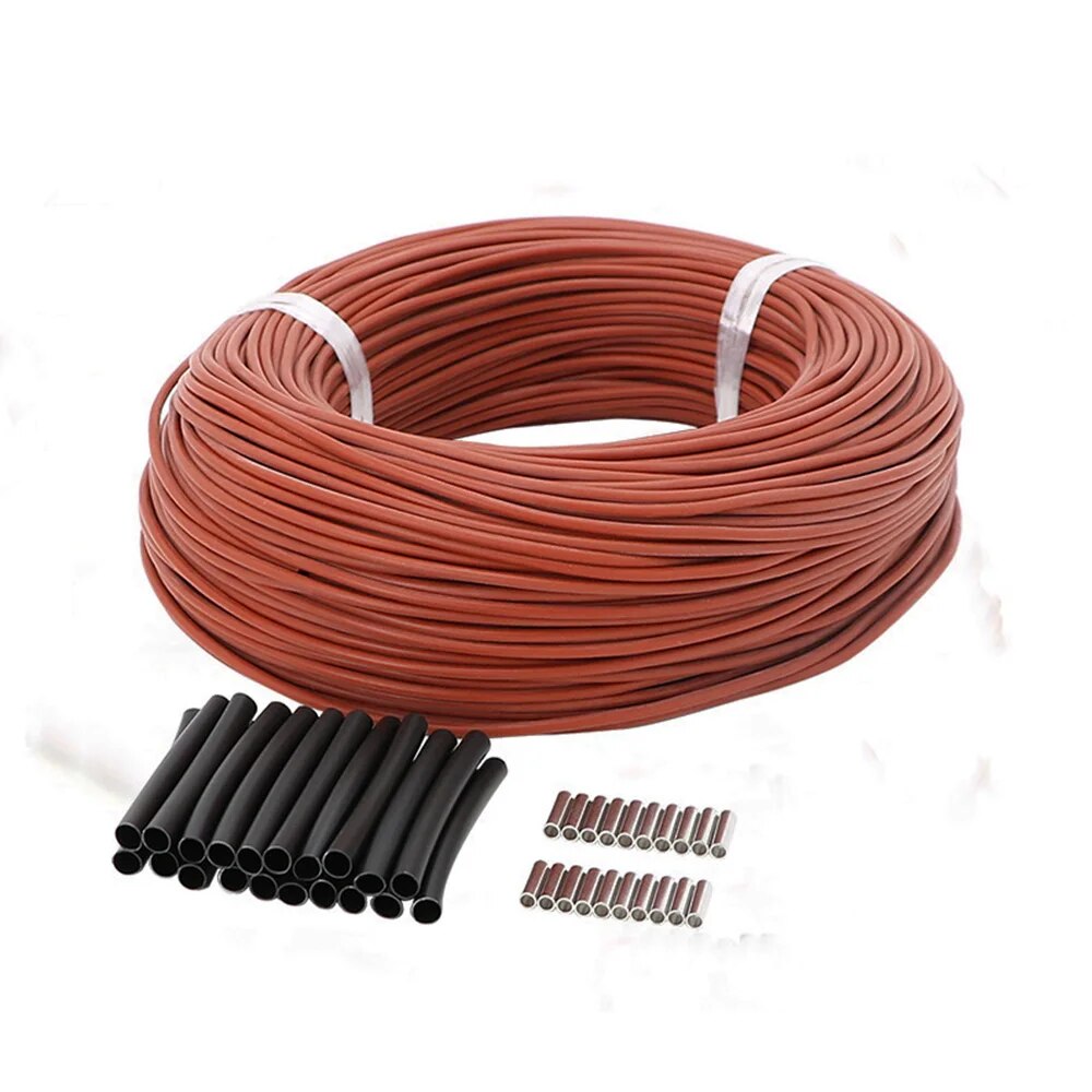 MINCO HEAT 5 〜 100 メートルの赤外線カーボンファイバー加熱ケーブル 12 K 33ohm コイル 3 ミリメートル± 0.2 ワイヤー床暖房システム