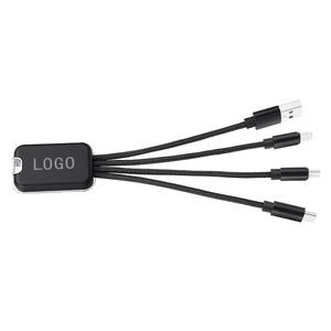 4-in-1 Fast Charging Cable | Best-Selling Phone Charging Cable | Compatible with Apple and Type-C Devices | Multi-Port Charging Cable