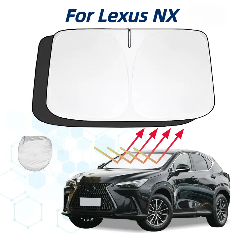 レクサス NX 300H NX350H NX450 フロントガラスサンシェードサンバイザープロテクター折りたたみブロック紫外線ブロック車を涼しく保つ