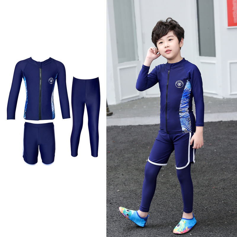 UPF50 キッズスプリット長袖ラッシュガード男の子女の子速乾ダイビングスーツ子供日焼け防止ツーピース水着ビーチスーツ