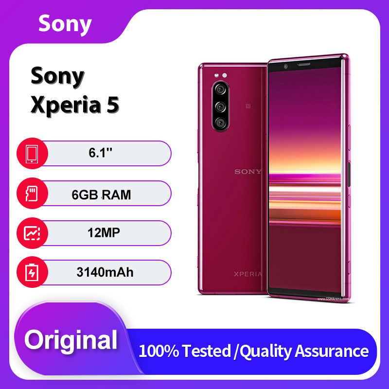 オリジナルロック解除 Sony Xperia 5 J8210 4G Bluetooth 3140mAh 12MP 携帯電話 Android 9.0 6.1 インチ