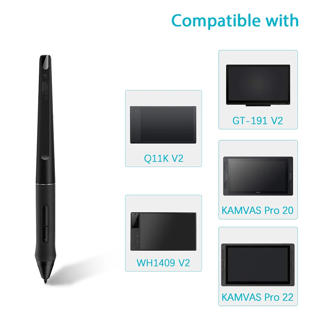 HUION PW500 8192 KAMVAS プロ 22 Inspiroy Q11K V2 Q620M GT-221 GT2201 バッテリーフリースタイラスグラフィックタブレット描画デジタルペン