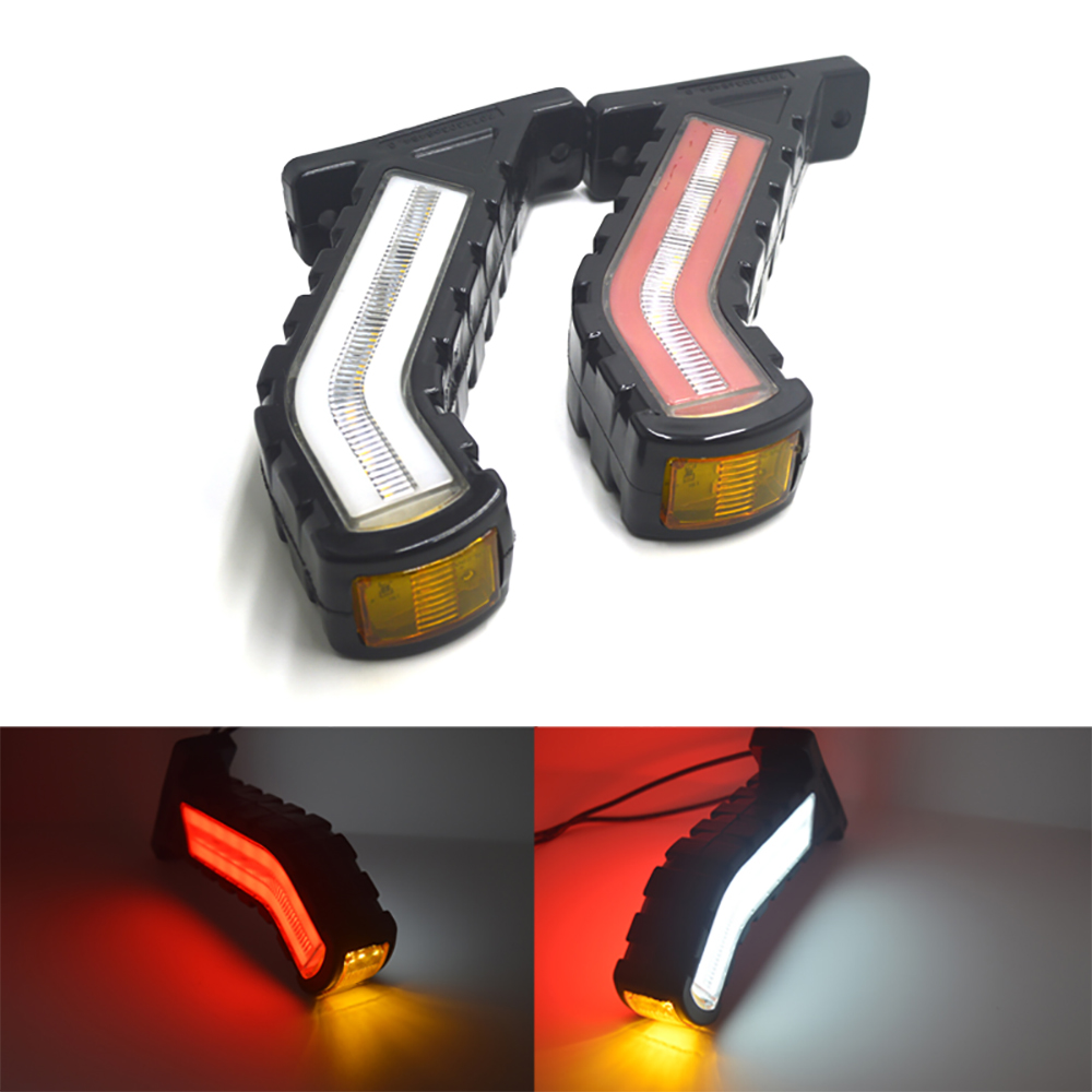2x LED サイドマーカーライト流れるターンシグナルランプユニバーサル車 SUV バントラック RV バスボートトレーラートラックピックアップ 12V 24V
