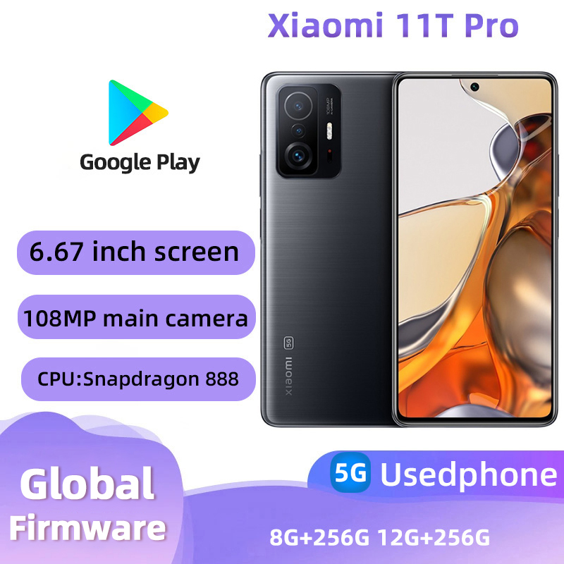 Xiaomi 11T Pro 5g CPU Snapdragon 888 Android 6.67 インチ RAM 8GB ROM 256GB 108MP カメラ中古電話