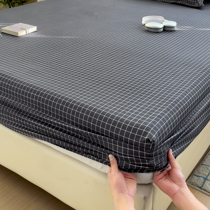 高品質ボックスシーツキングクイーンサイズマットレスカバーゴムバンド付きベッドシーツ 150/180 フィットシート枕カバーを注文することができます