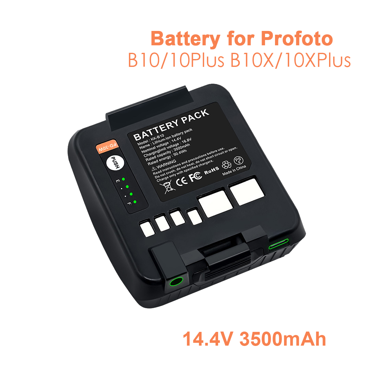 3500mAh 充電式バッテリーパック Profoto B10 B10 plus B10X B10X plus Monolight 14.4V 高容量バックアップ電源