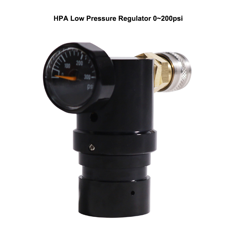 CO2 エアレギュレーターマイクロ MR GEN2 バルブ HPA SLP タンク調整圧力 40-200psi、ストレートコイルホース、US フォスターカプラー、ゲージ付き
