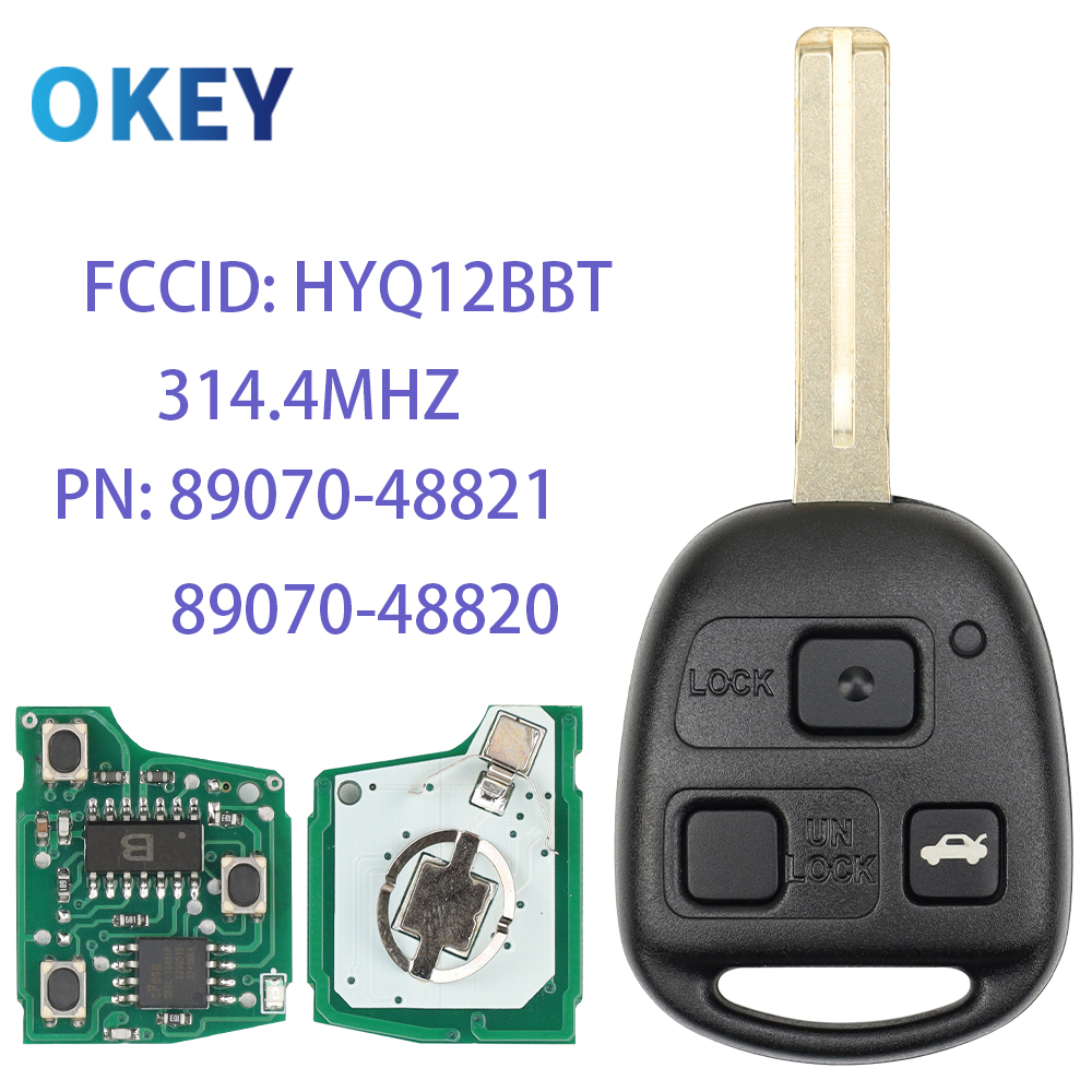 Okey リモート車のキー FOB 4C 4D68 チップ 314.4MHz HYQ12BBT レクサス RX330 RX350 RX400h 89070-48821