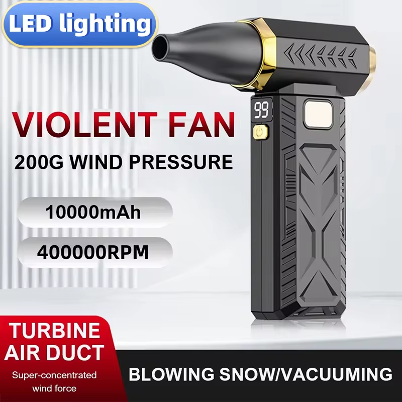 400000RPM 53m/s 暴力ファン強力な電動送風機ダストクリーナーポータブル Type-C 充電ブラシレスターボジェットファンブロワー