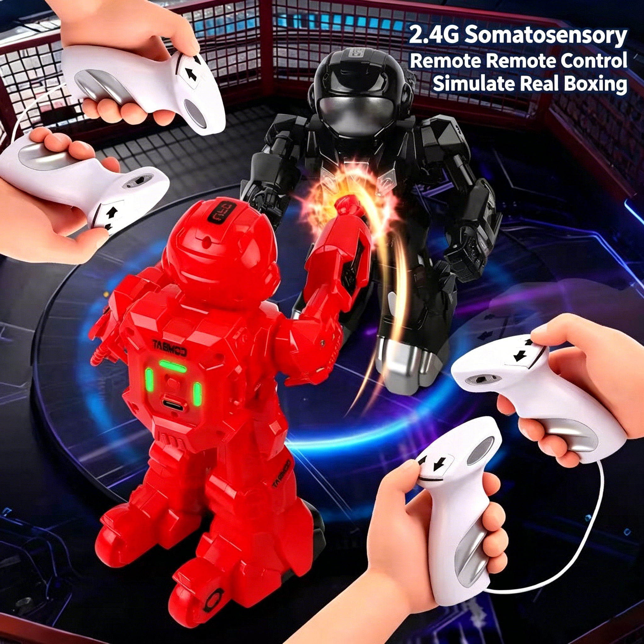 新しいスマート 2.4 グラム体性感覚バトル RC ロボット身体感覚リモコンボクシングロボットのおもちゃ男の子スマートロボットバトルおもちゃキッズギフト