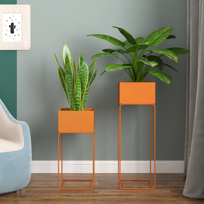 金属製植物スタンド、床置き鉄製植木鉢ホルダー、リビングルーム用のモダンな棚、植物用の色あせ防止ディスプレイラック