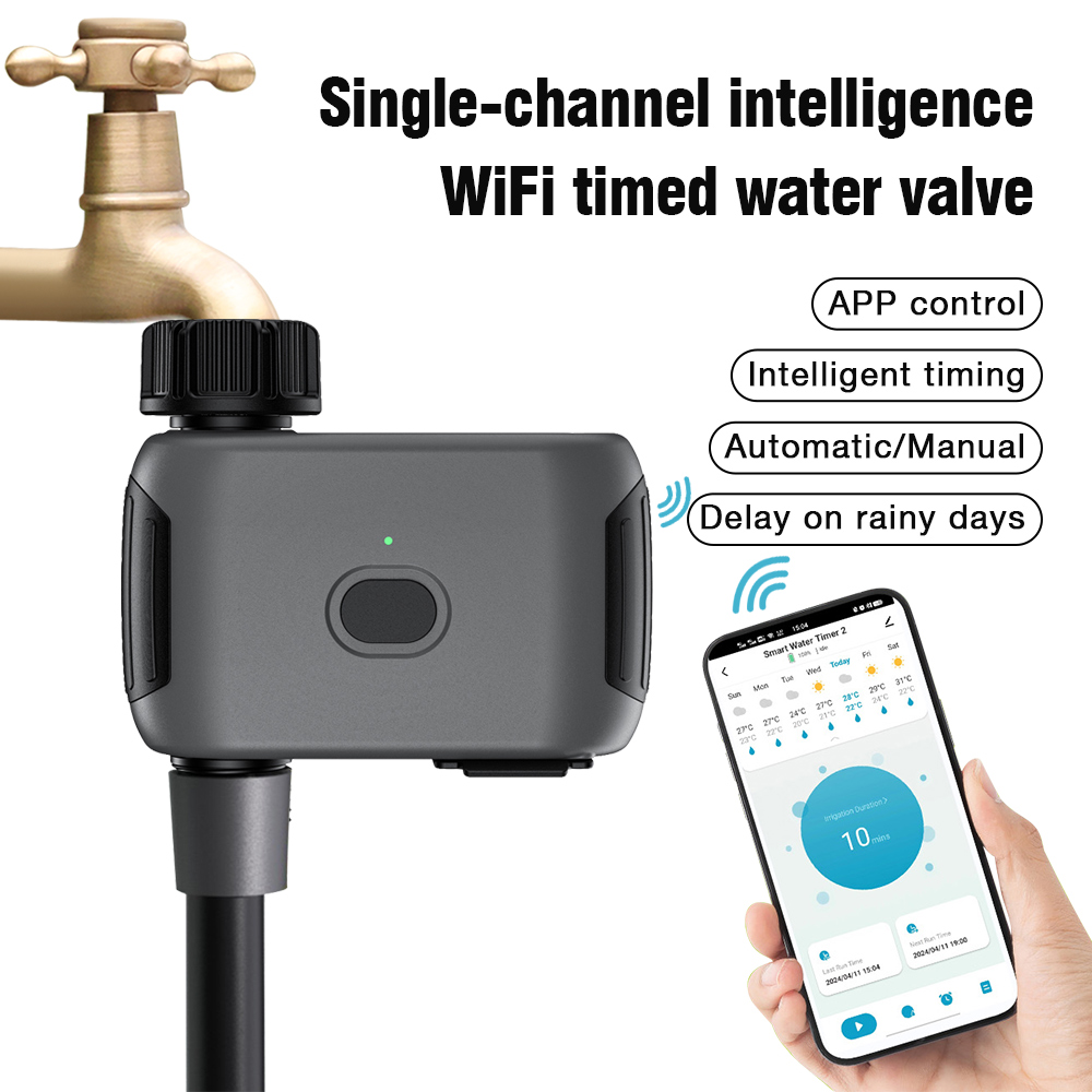 WiFi スマート灌漑ガーデン スプリンクラー タイマー 給水バルブ 灌漑タイマー スマート散水システム WiFi スマート ウォーター タイマー