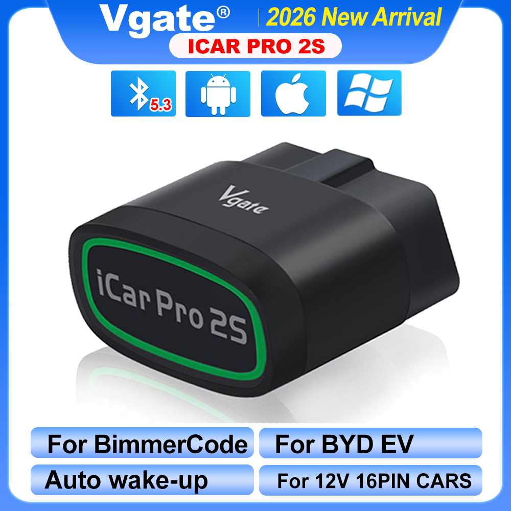 Vgate ICar Pro 2S Bluetooth V2.3 車 OBD スキャナーアップグレードされた EV 自動診断ツール BimmerCode iOS Android PC 用 BYD ELM327