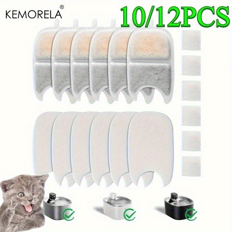 10/12 個ペット給水器フィルタースポンジ交換用 135 液量オンス/4L 猫犬水飲み場に対応