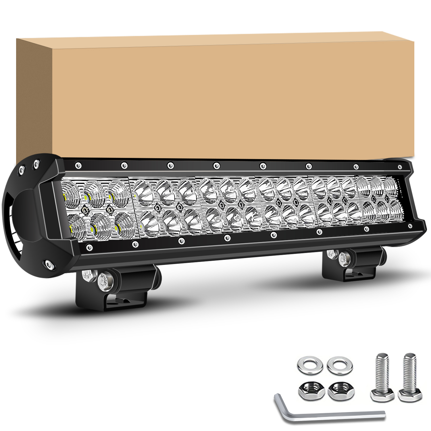 17 インチ LED ライトバー スポットフラッドコンボビーム 防水オフロード LED ワークライト オフロード車 4x4 Atvs Utvs ボート用 DC 12-24V