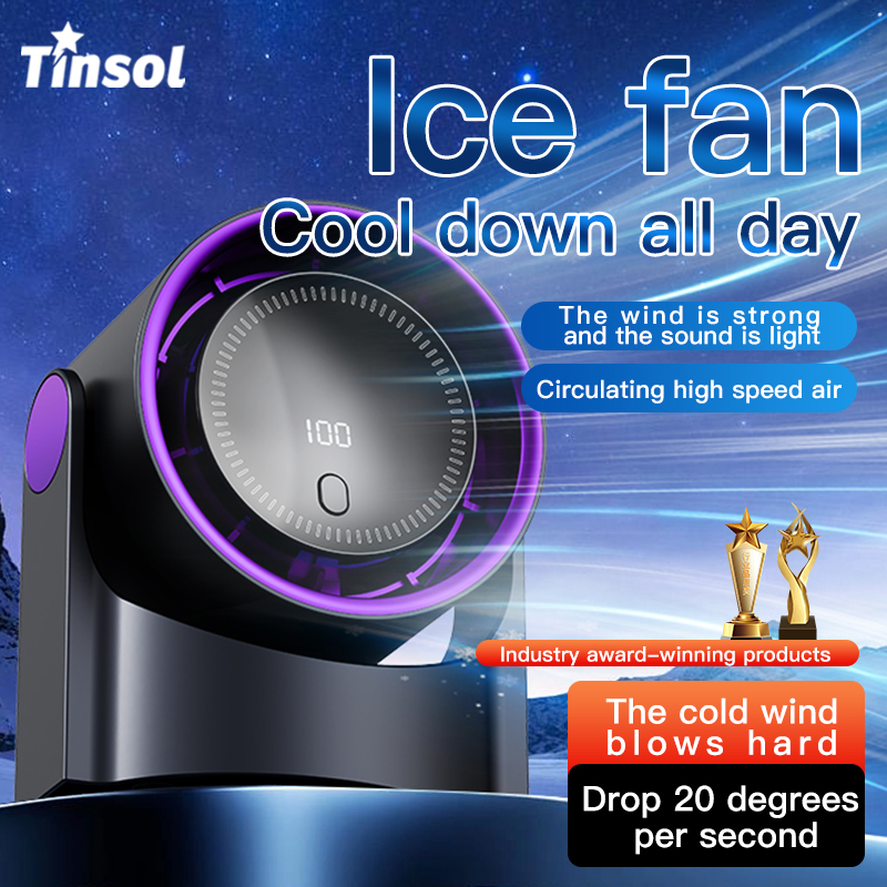 TINSOL 新しいデスクトップ電動ファン空気サーキュレーター、ワイヤレスポータブルホームサイレントベンチレーターデスクトップの壁と天井に適しています