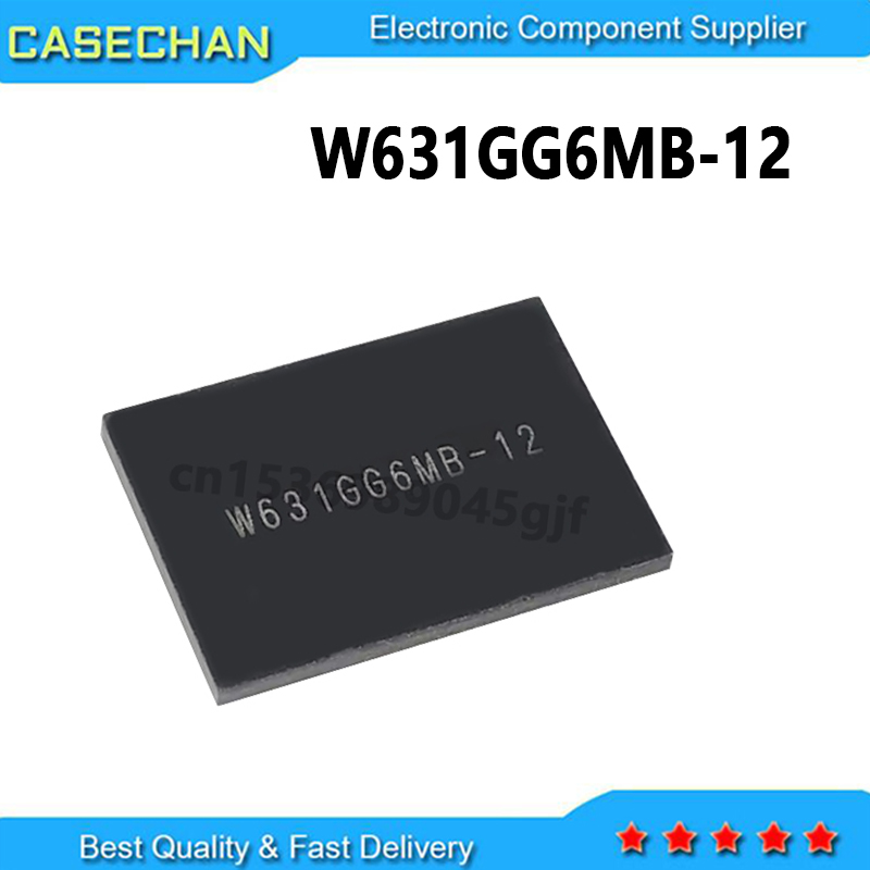 2 個 W631GG6MB-12 DRAM チップ DDR3 SDRAM 1 ギガビット 64Mx16 1.5V 96 ピン VFBGA W632GG6MB-12 IC DRAM 2G パラレル 800MHZ