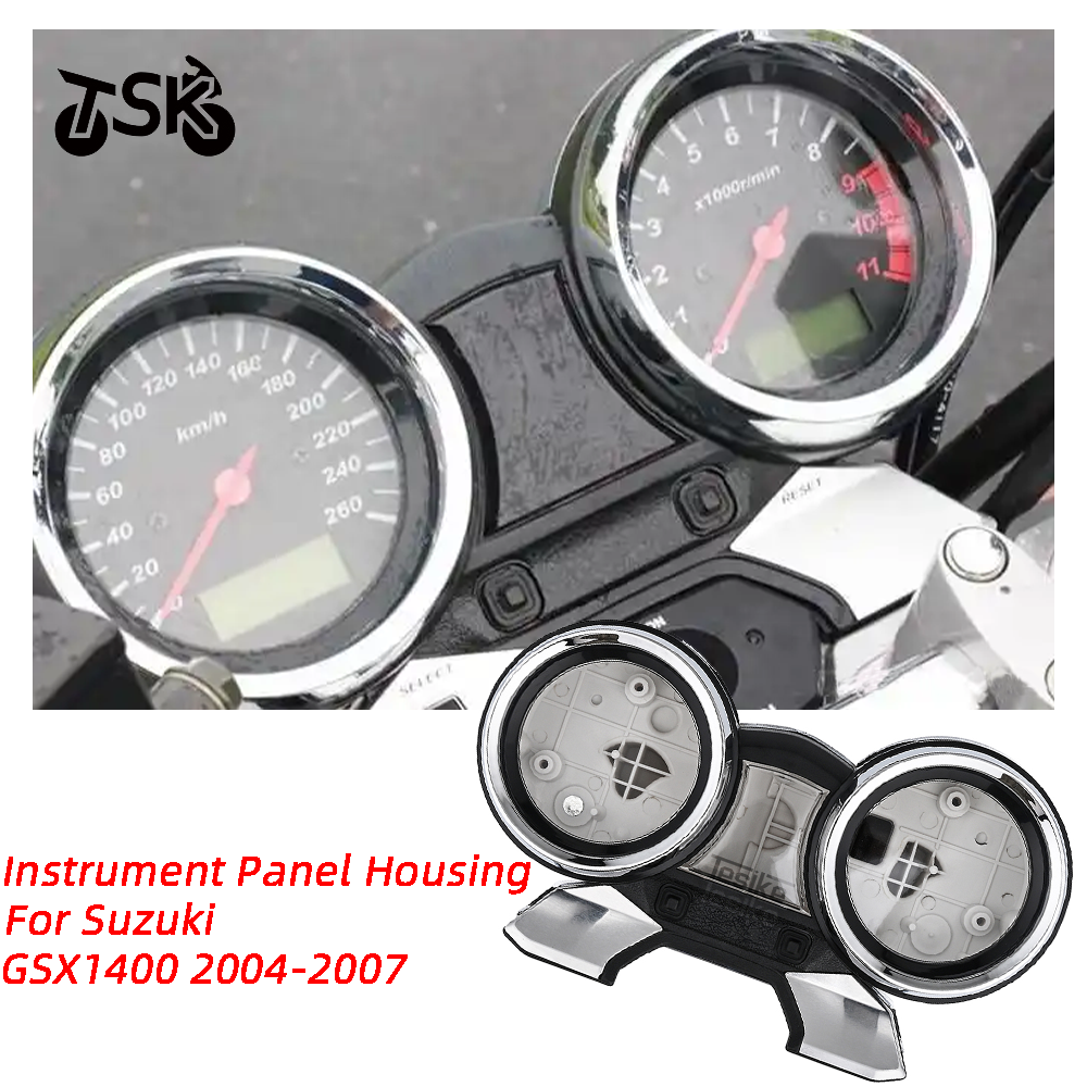 スズキ GSX1400 GSX 1400 2004 2005 2006 2007 スピードメーター時計計器ケースゲージ走行距離計タコメーターハウジングボックス CoverFo