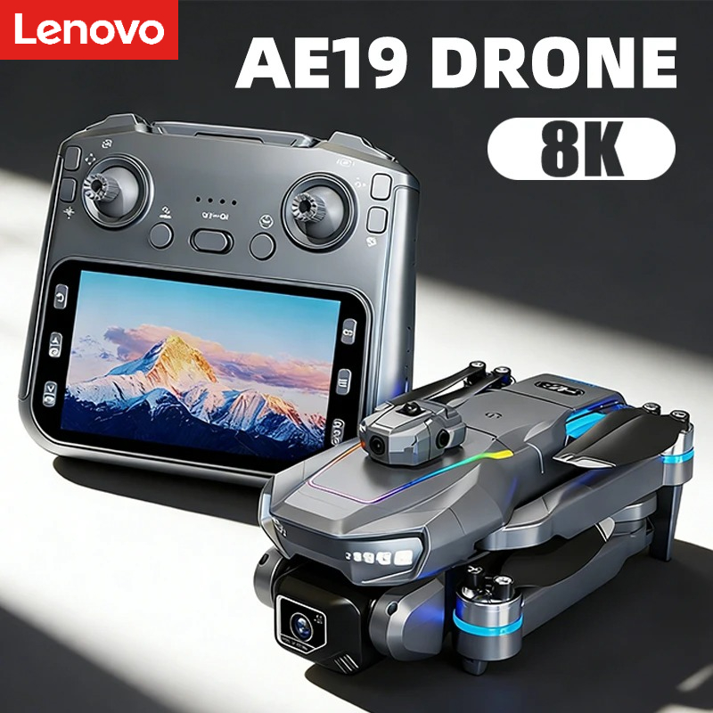 レノボ AE19 ドローン 8K プロフェッショナル 4K HD デュアルカメラ 360 障害物回避ブラシレスリモコン Quadcopter 子供のおもちゃギフト