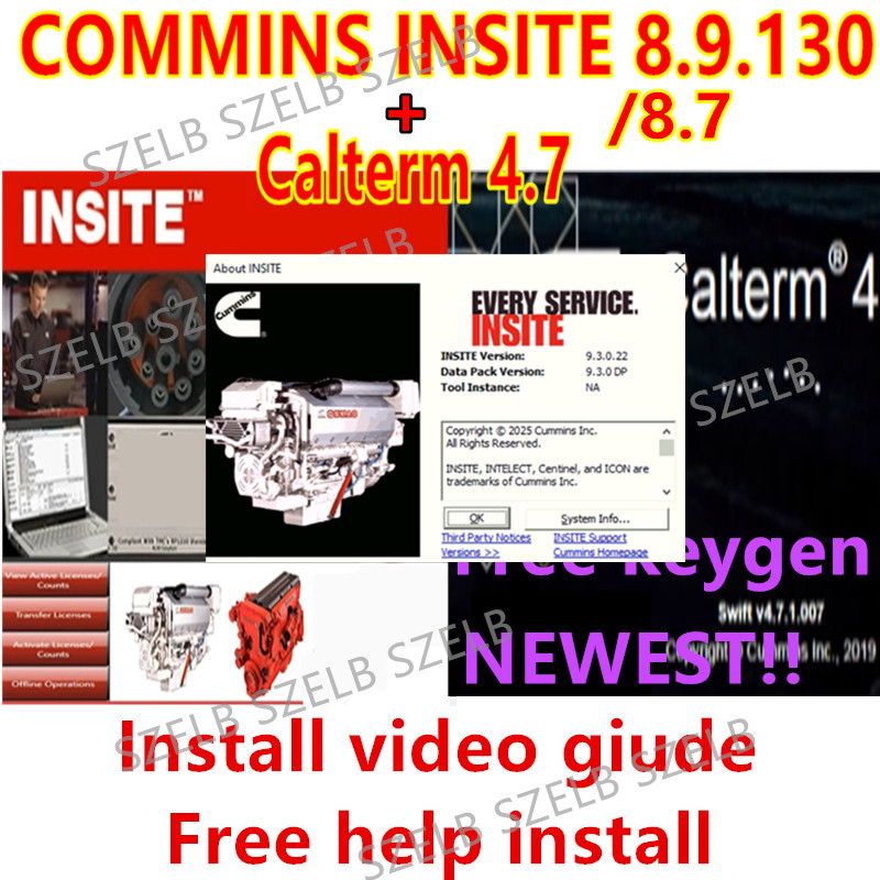 Cummin Insite 8.9 PRO Calterm 4.7 最新のエンジン診断ソフトウェア MetaFiles v4.7.1.007 無料 Keygen 無料インストール 無料 Keyge
