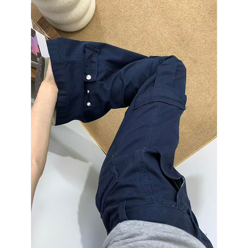 YIBASHU 女性ブルー Y2k カーゴジーンズヴィンテージヒップホップグランジだぶだぶのデニムパンツボーイフレンドスタイルジーンズパンツワイドレッグデニムパンツ