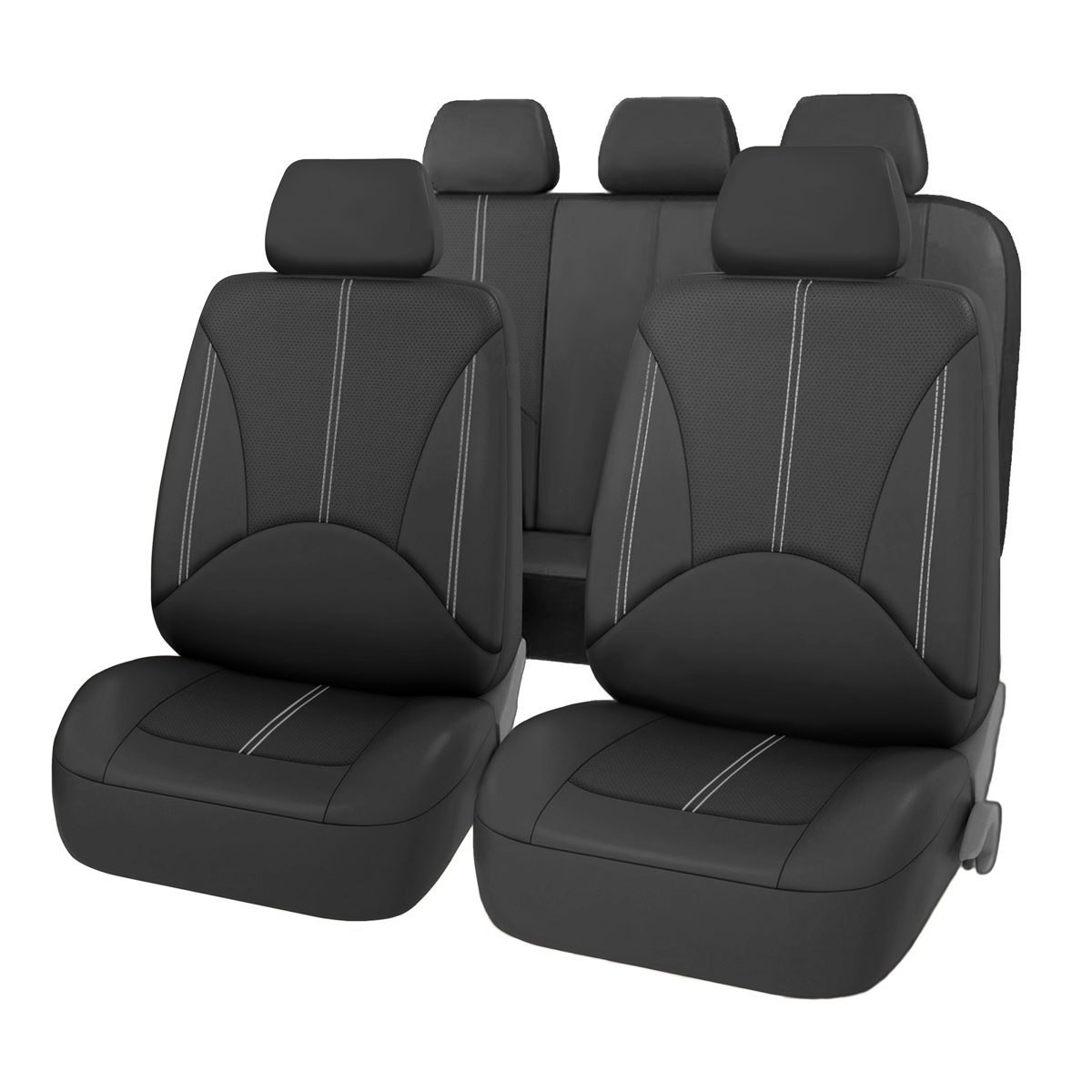 オールシーズン ユニバーサル 9 ピース PU レザー カーシート カバー