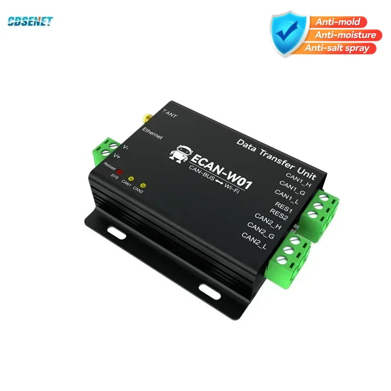 CAN2.0 から WIFI コンバータ シリアル サーバー AP STA CANBUS CDSENT ECAN-W01 TCP/UDP ゲートウェイ ヒートビート分離保護 ウォッチドッグ