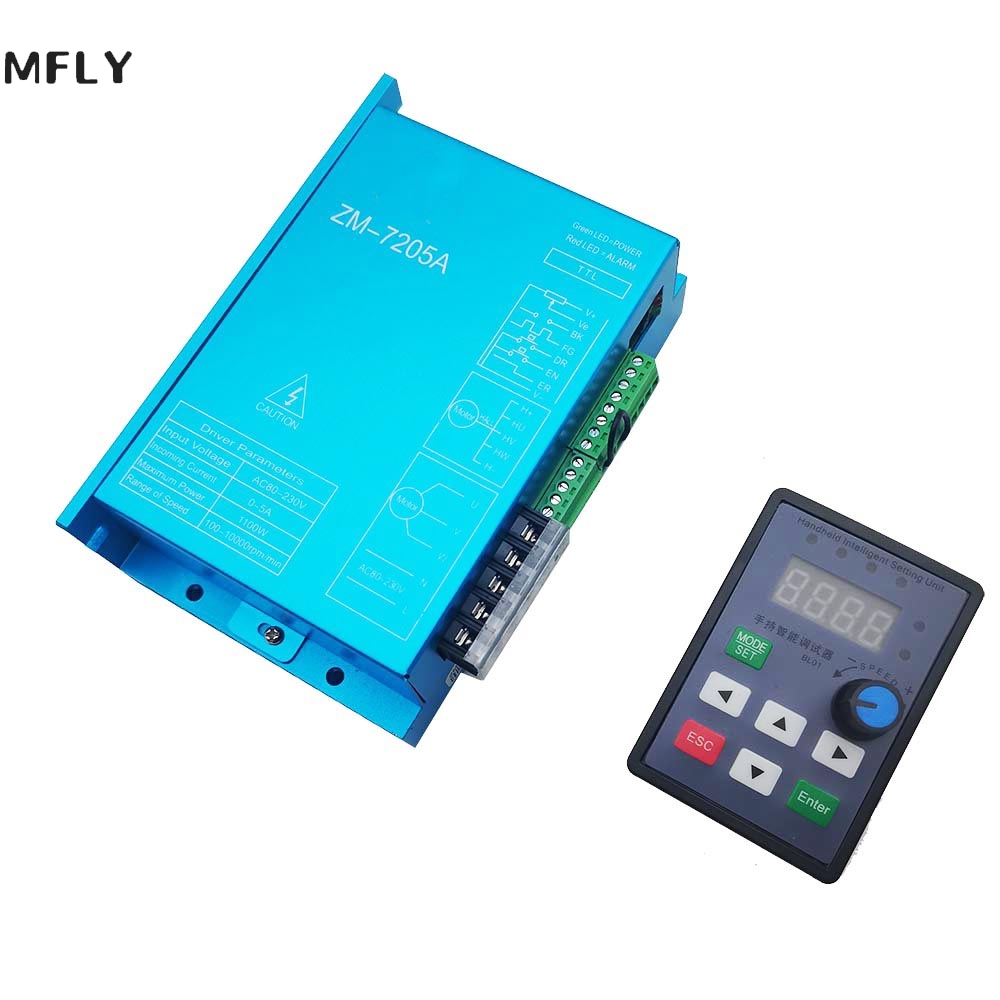 ZM-7205A 310V 高電圧ハイパワー DC ブラシレスモータードライバー 220V AC 最大 5A 1100W BLDC ハンドヘルドインテリジェント設定ユニット付き