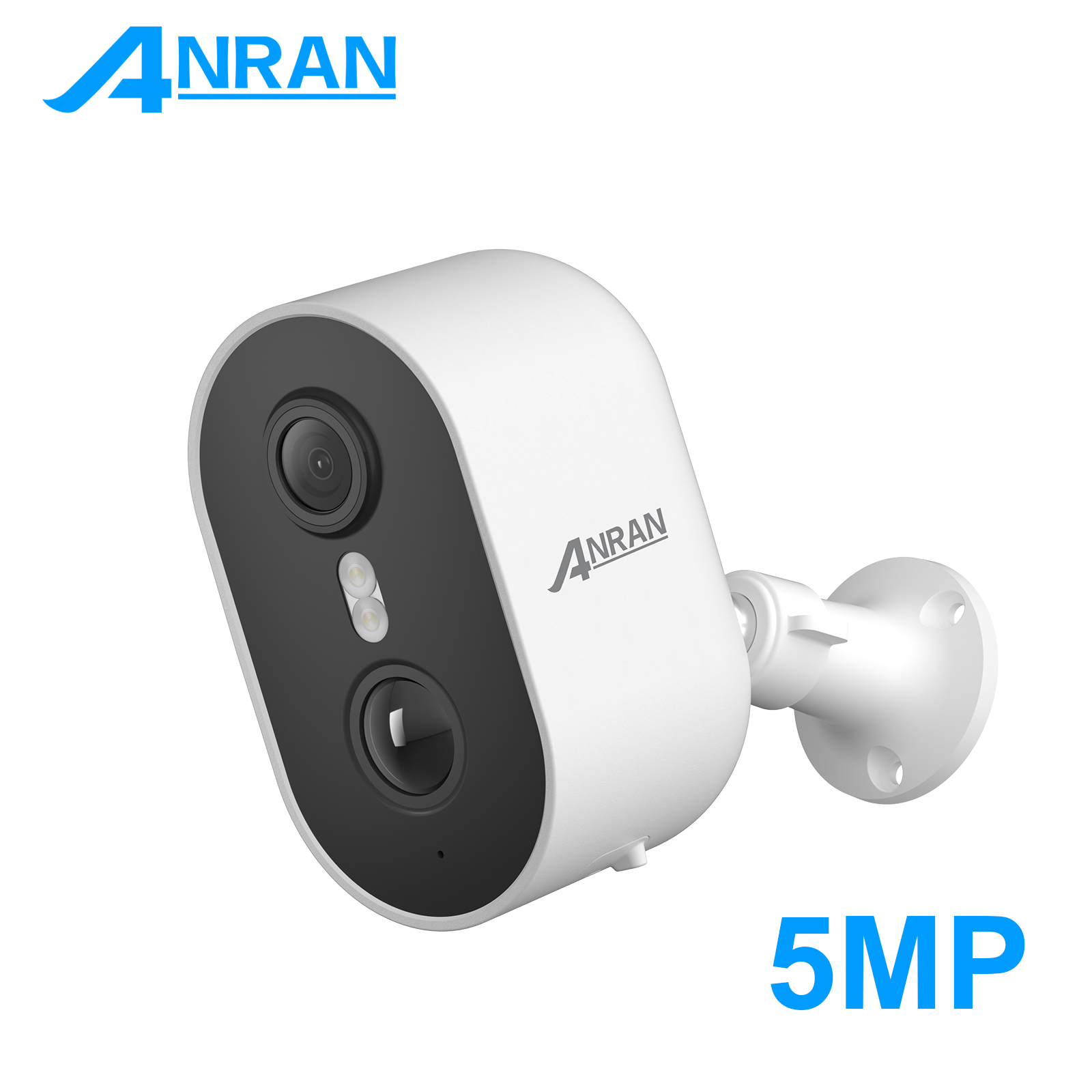ANRAN 5MP Solar Security Camera Outdoor Wireless Wifi Surveillance Solar Camera IP66 Waterproof Motion Detection Two-Way Voice