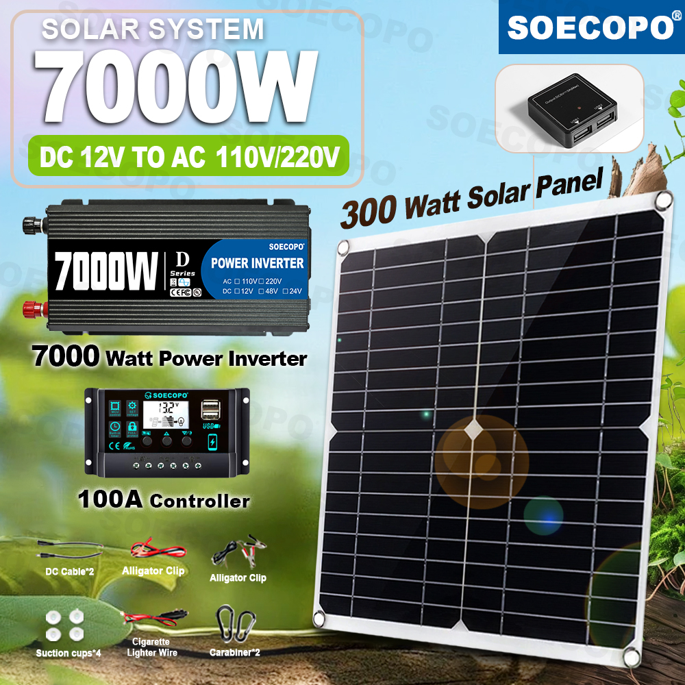 SOECOPO 7000W 太陽光発電キット 100A コントローラー付き