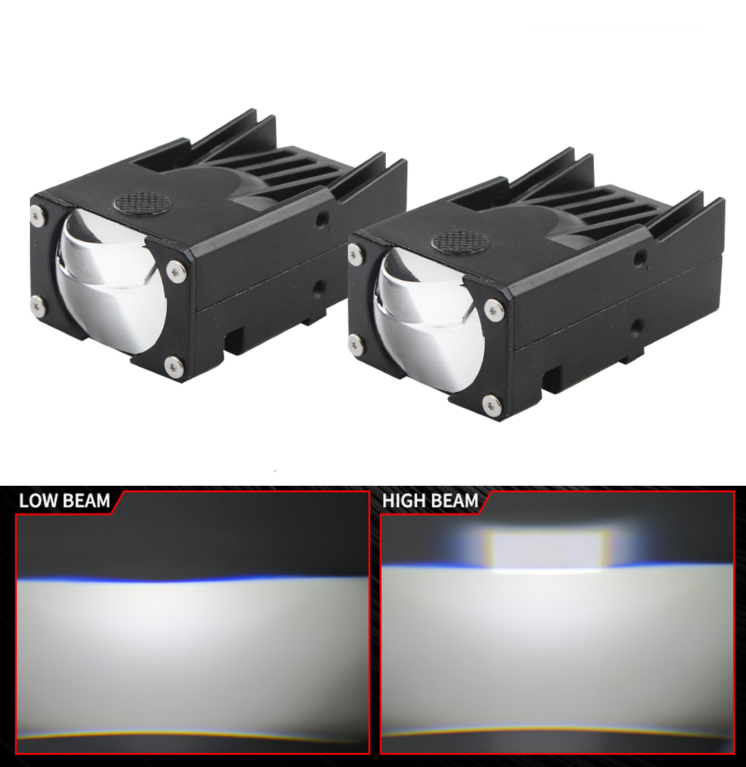 2PC 180W LED ライトポッド車用ミニドライビングライトオートバイヘッドライトプロジェクターレンズバイ LED マトリックスヘッドランプデュアルカラー Bea