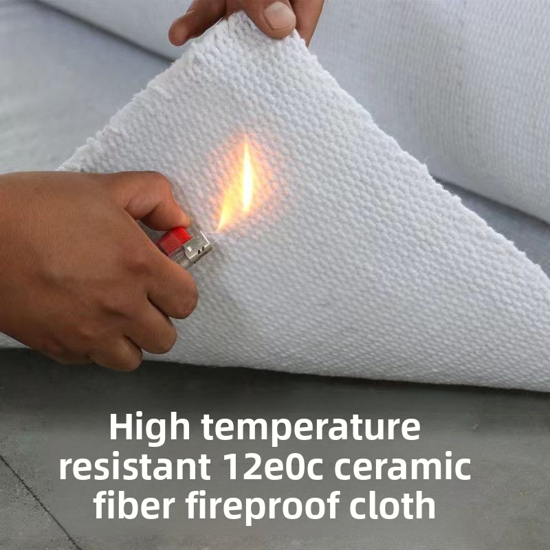 Ceramic Fiber Fabric Temperature Fireproof Insulation Flame Retardant Welding Curtain Textile Industrial Heat Resistant Material