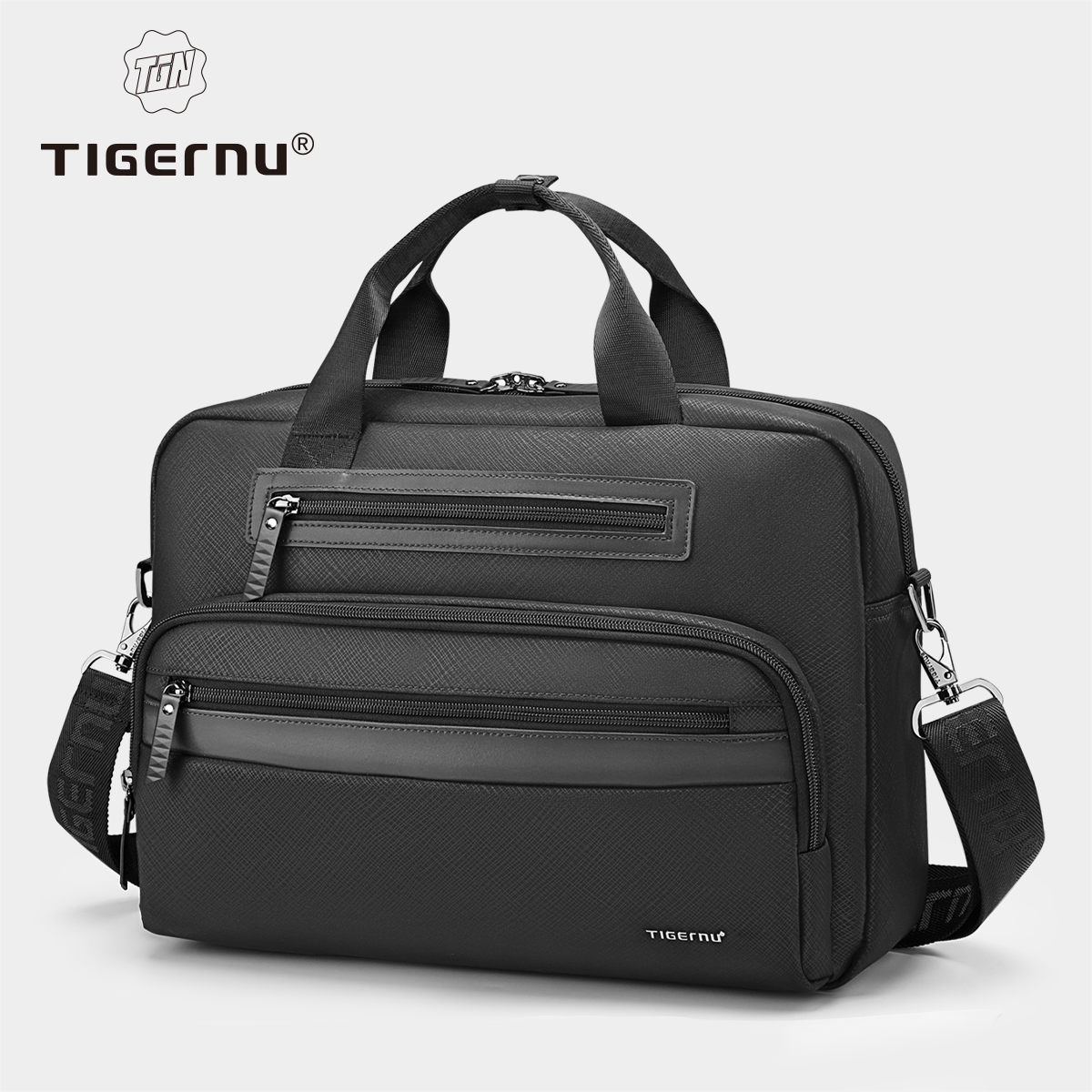 Tigernu 12-14.1 "ブリーフケース ラップトップ ビジネス メンズ ブリーフケース 防水ハンドバッグ ファッション トラベル ハンドバッグ メッセンジャーバッグ コネクト シリーズ