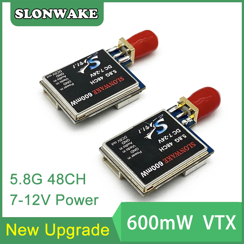 SLONWAKE TS5823 600mW ビデオ送信機モジュール 5.8GHz 48CH VTX は 5V BEC TS5828 TS5828S TS832 FPV レーシング ドローン クアッドコプター用
