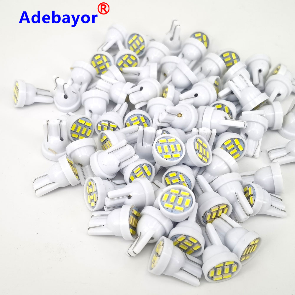 500 個 5500k ホワイト T10 8 Smd 3014 LED 8smd 8led 194 168 192 W5W ウェッジ Led 読書ランプインテリアライト DC 12V