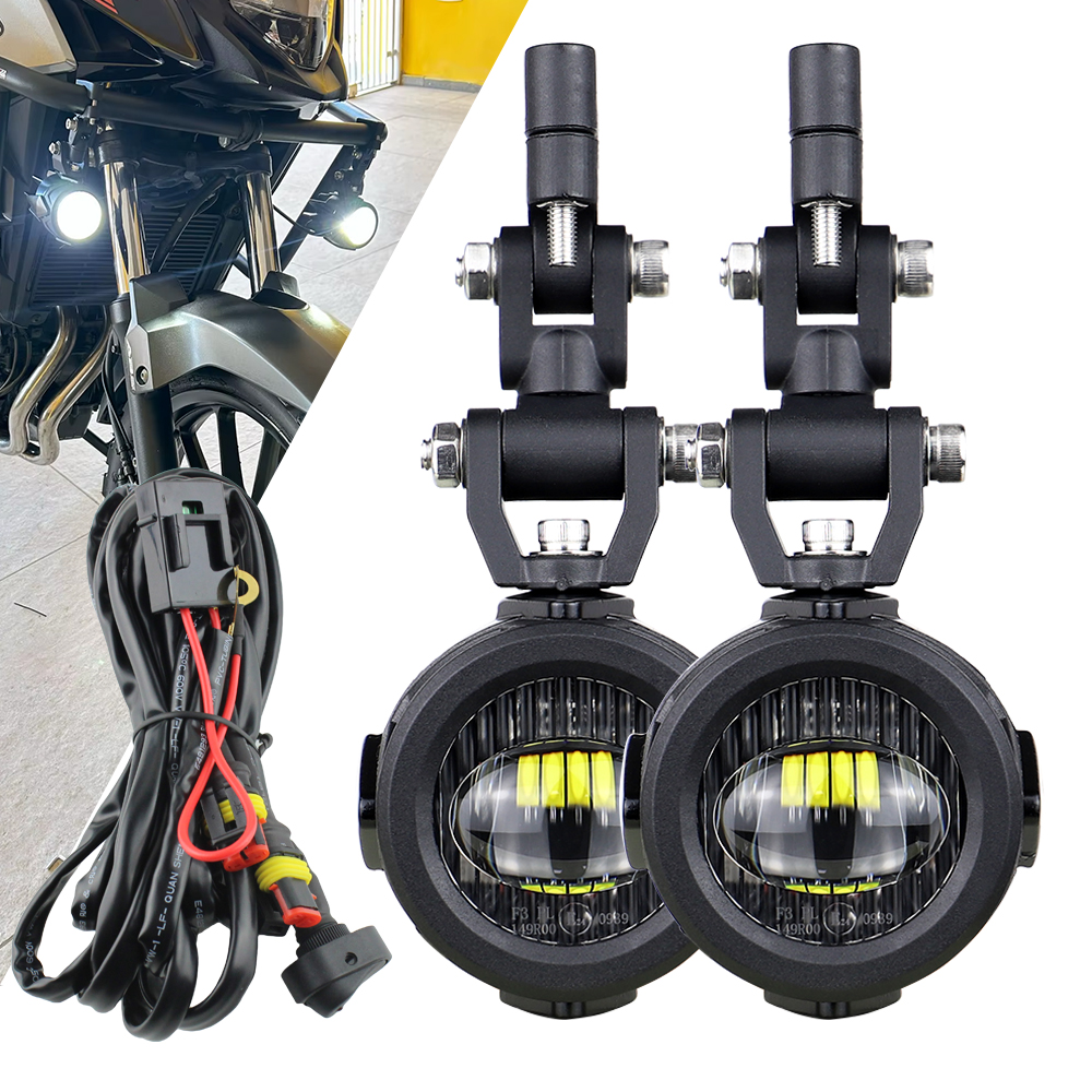 オートバイのヘッドライトフォグランプ LED 補助ドライビングライトスポットライトヘッドランプモトフォグランプ