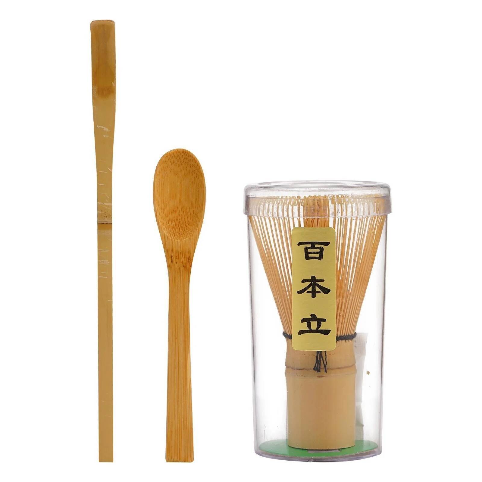 ティースプーンセット抹茶セット竹伝統的なお茶セット家庭用製茶ツールアクセサリーpp樹脂茶筅茶ブラシ