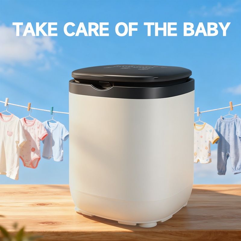 Collapsible Mini Washing Machine with Dryer, Portable Ultrasonic Washer for Travel Camping Apartments, Small Electric Clothes Cl