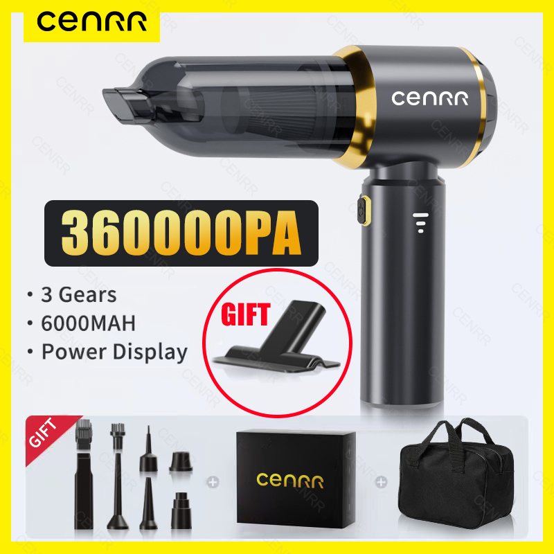 CENRR 360000PA ミニ車掃除機強力なワイヤレスコードレス車クリーナーハンドヘルドポータブル掃除機洗浄機