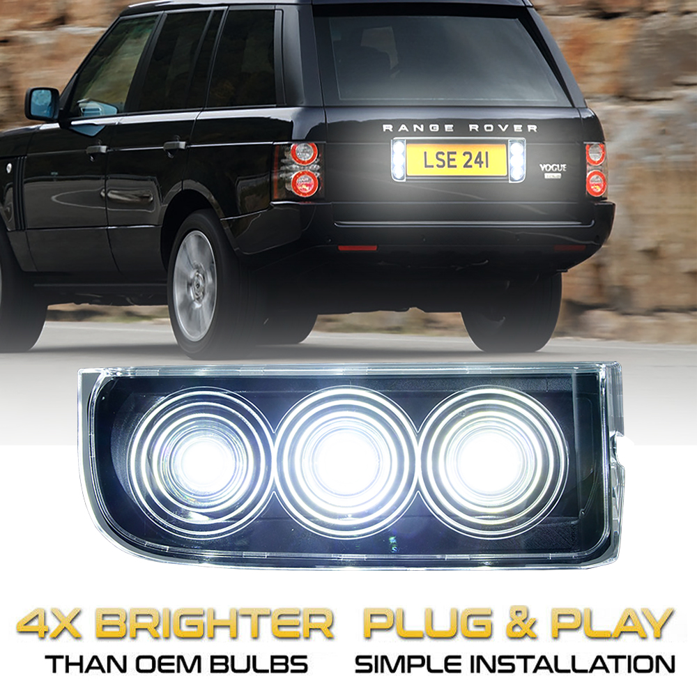 2Pc LED バックアップリバースライトリアバンパーリバースバックアップランプランドローバーレンジローバー L322 2003-2012 OEM XFD000043