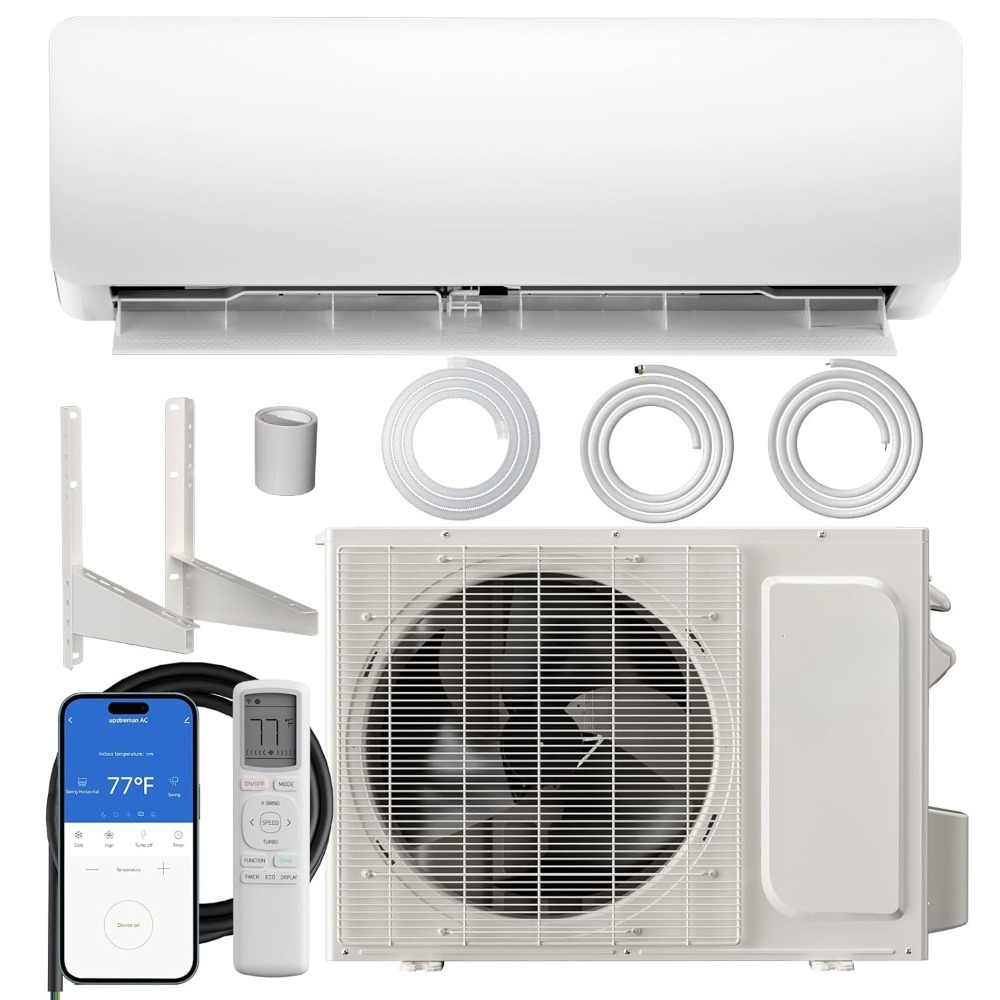 エネルギー効率の高い 12000 BTU ミニスプリットエアコンインバーター AC 115/230V 20 SEER2 スプリット AC ユニット、ホームオフィス用。カスタマイズされています。