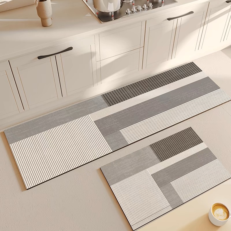 VIKAMA1/2 個キッチン珪藻土泥特殊マット油吸収ダイニングルームマットシンプルな風滑り止め家の装飾