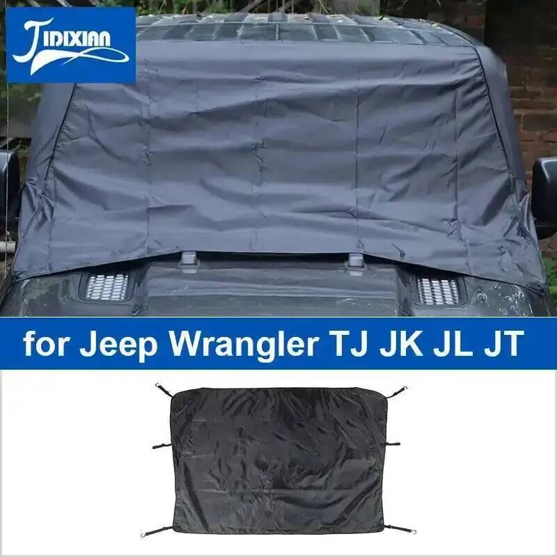 JIDIXIAN Car Front Windshield Sunshades Anti Snow UV Rays Sun Visor Cover for Jeep Wrangler TJ JK JL JT Block Snow Accessories