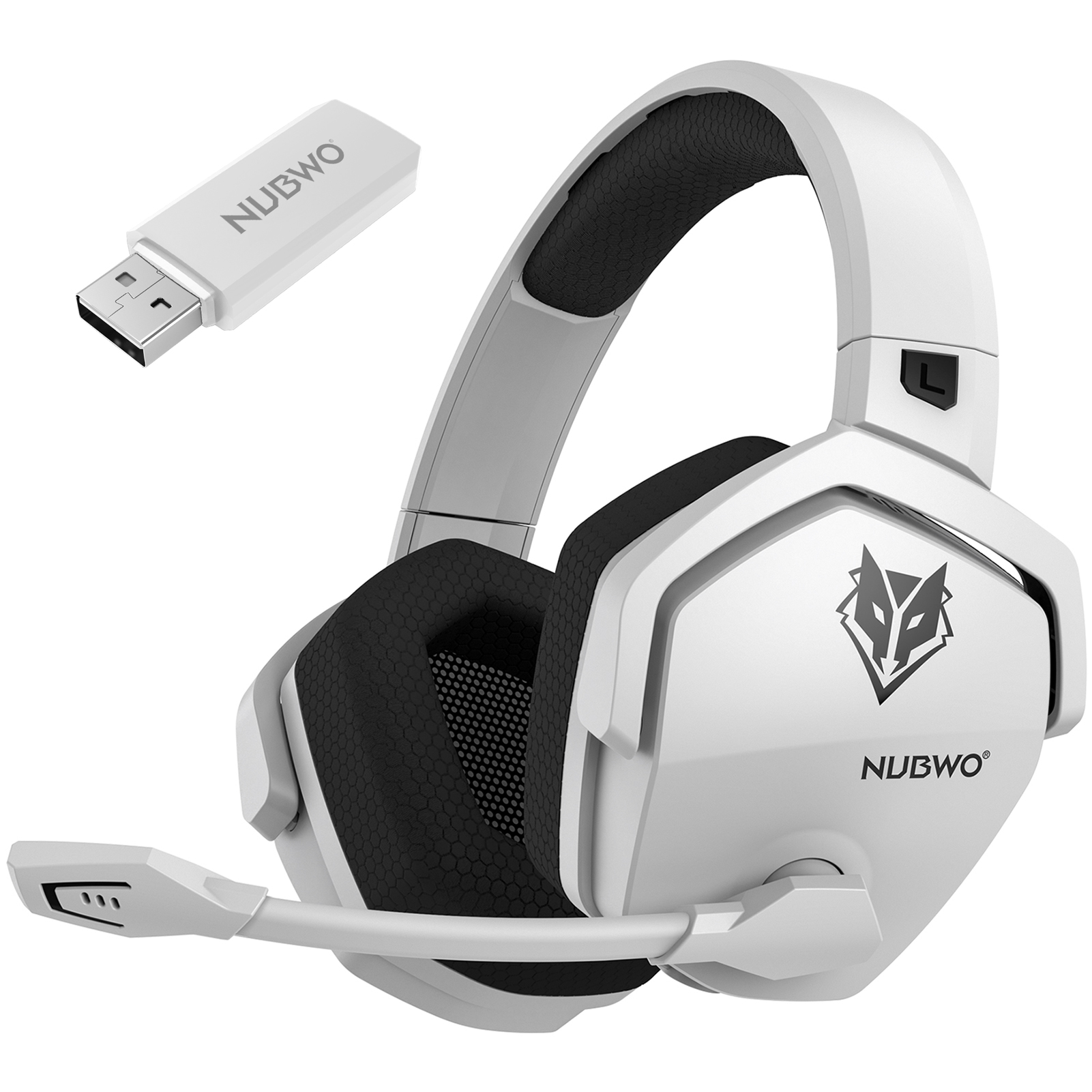 NUBWO G06 2.4 グラムデュアルワイヤレスゲーミングヘッドセット 5ms 低遅延 7.1 サラウンド ENC マイク PC PS4 PS5 ゲーム Bluetooth ヘッドフォン