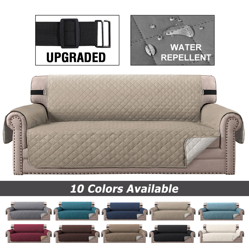 Waterproof Plaid Fabric Sofa Cover Anti-Slip Easy-going Sofa Covers Luxury Folding Living Room Sofas Slipcover For 1/2/3/4 Seat