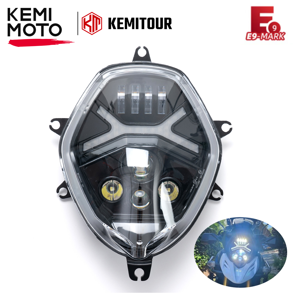 E-マーク E9 LED ヘッドライトスズキ V-STROM 650A V-STROM 1000 DL1000 DL650A オートバイライトヘッドランプアセンブリ防水